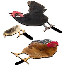  1 Ensemble de décor de pieu de coq de jardin sol inséré de décoration de poule