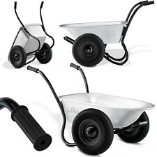 Brouette 2 roues gonflables 150 kg 100 L jardin chantier chariot de transport