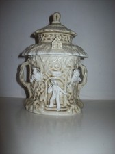 Pot à tabac ancien - Biscuit