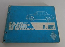 Parts catalogue/parts list Renault Dauphine Gordini R.1095 status 09/1965
