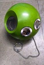 Vintage Panasonic Panapet R-70 Green Ball AM Radio 1970s Japan WORKING w/ Chain
