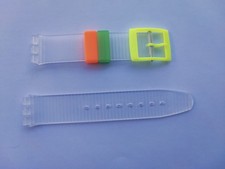 SWATCH STRAP x CHRONO JELLY STAG - SCK104 - 1993 NEW TOTAL TRANSPARENT NEW RARE