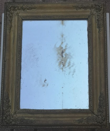 Ancien miroir piqué 19ème - miroir,