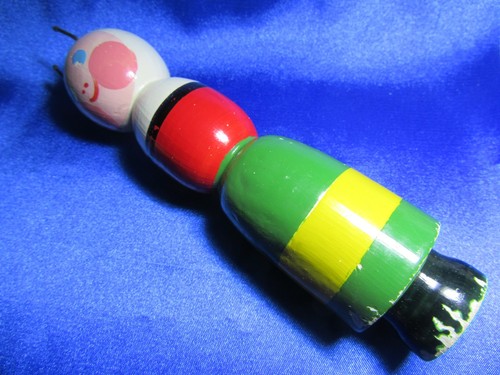 Ancien tricotin bois peint - bois,
