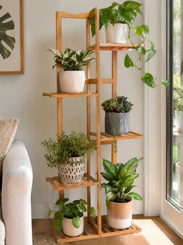 étagère plantes bambou - Étagère,