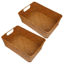  2 Pcs Couffin Osier Panier