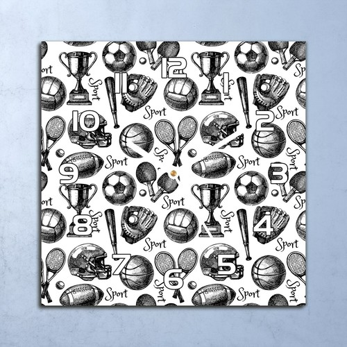 Horloge murale verre - horloge, en