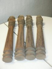 4 ANTIQUE BLOND OR WALNUT MAHOGANY TABLE FEET FOR RESTORATION DECORATION
