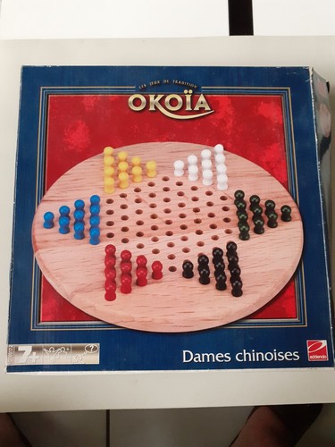 Jeu dames chinoises bois - jeu,