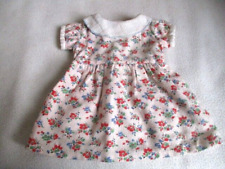 antique 1950's Flower Cotton Doll Dress, Cotton Dive Neck