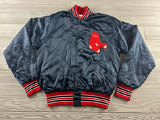 VTG 80s Boston Red Sox Felco Authentic Red MLB Sewn Bomber Jacket Men Medium