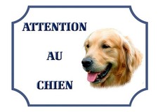 Plaque Alu 15x20cm "Attention