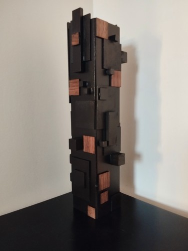 Sculpture bois abstrait - sculpture,, bois,