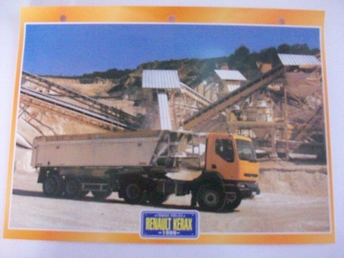 Carte fiche camion travaux - carte,