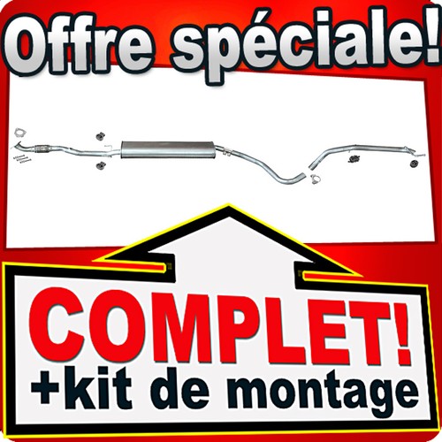 Ligne pot échappement - pot, d'échappement