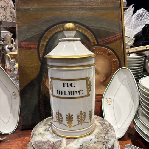 Old pharmacy jar - pharmacy, porcelain