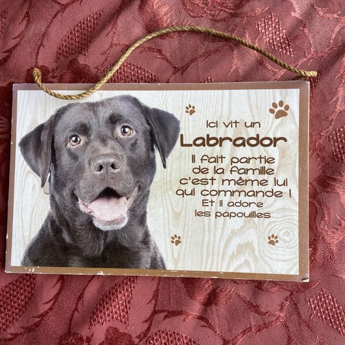 Plaque bois labrador 20 - 13,
