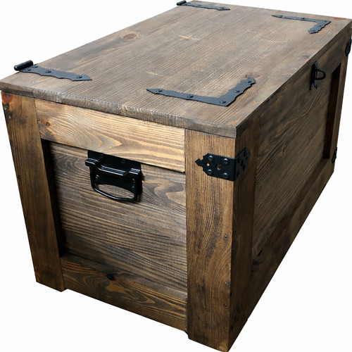 Coffre rustique bois sur - rustique, en