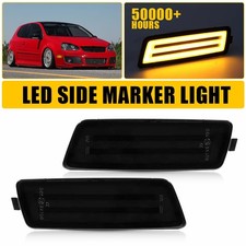 Smoked Amber LED Side Marker Signal Lights For 2010-2014 Volkswagen MK6 Golf TDI