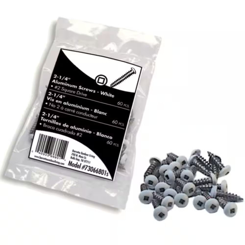 White aluminum - 2-1/4, in.