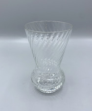 Vase ancien en verre fin torsadé – forme évasée –  années 1950