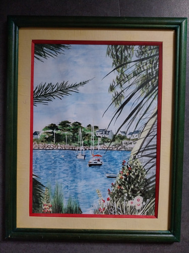 Tableau aquarelle encadrement