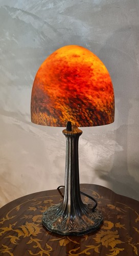 Lampe champignon pate verre - lampe,