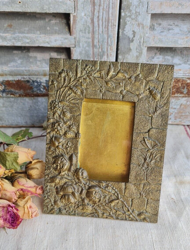 Ancien cadre photo laiton - photo,