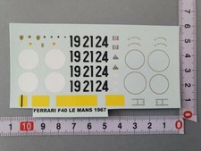 DECALS 1/43 FERRARI 330 P4 - #19 ou #21 ou #24  LE MANS 1967  - DCC1438