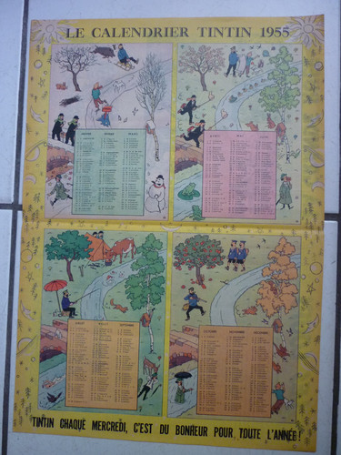 Journal tintin calendrier - journal,