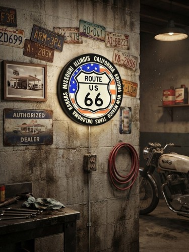 Enseigne route lumineuse - 66,
