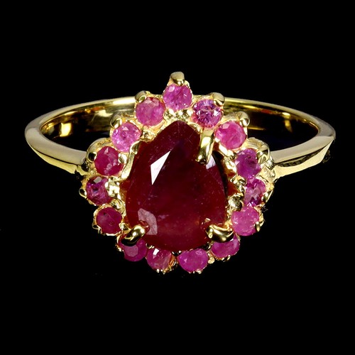 Bague gemme ruby - bague, poire