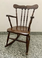 Chaise à bascule enfant bois massif vintage première moitié 900