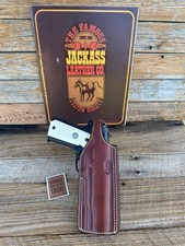 Vintage Jackass / GALCO Brown Leather Lined OWB Holster For Colt 45 1911 Gov 5"