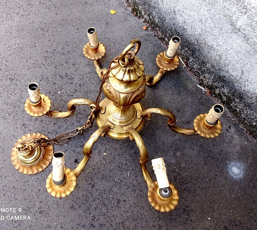 Lustre bronze doré - bronze, massif