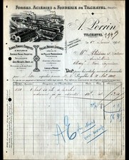 TILCHATEL (21) FORGES ROLLING MILL CUTTING / TOOLING "A. PERRIN" in 1900