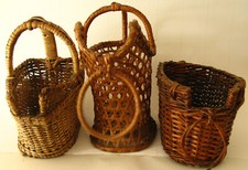Lot de Trois paniers verse-vin