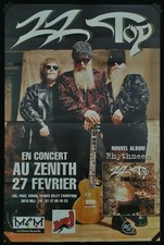ZZ TOP  - Affiche originale concert Paris 1997 Album Rhytmeen - Poster 119x79 cm