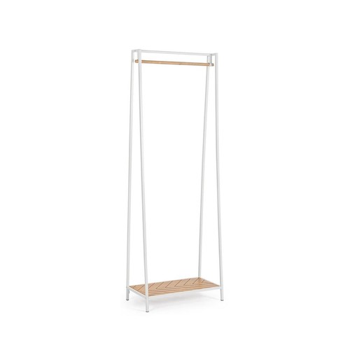 Porte manteau sur pied blanc - porte-manteau,