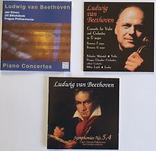Beethoven, coffret 3CD concertos piano + 2CD Symph 4 & 5 & concerto violon NEUFS