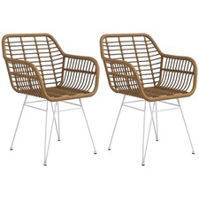HOMCOM Lot de 2 chaises de