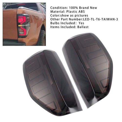 Led black clear rear tail - black,