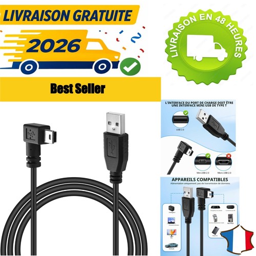Câble usb mini - 1,8, pour