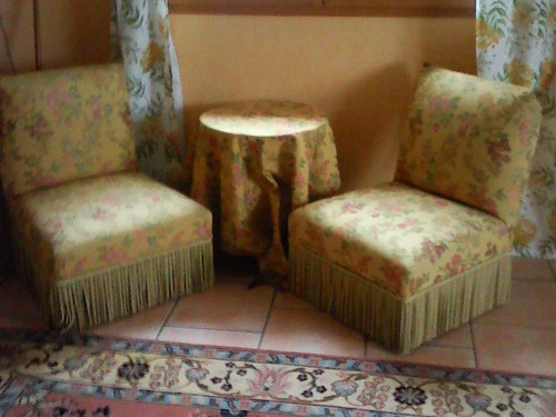 Paire fauteuils soiries - paire,