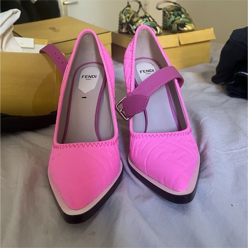 Fendi escarpins slingback cuir - fendi,