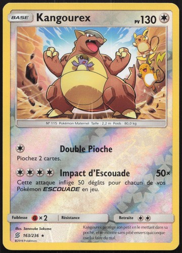Carte pokémon kangourex - carte,