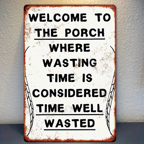 Vintage iron porch sign 8x12 - porch, 8x12"