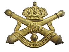 BELGIAN ARTILLERY Hairstyle Badge - Gold Metal - Officer Model