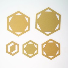  5pcs Hexagon Templates Quilting Patchwork Spinning Broderie Model Handmade DIY