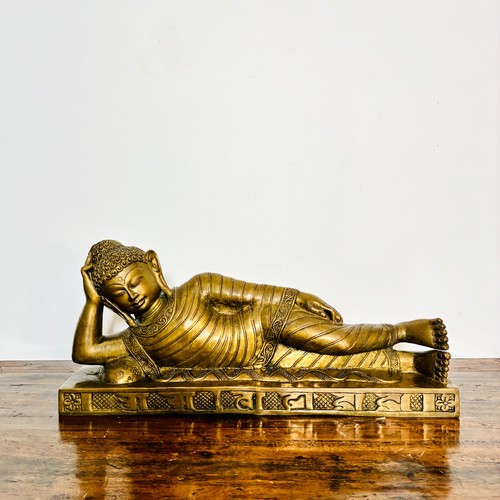 Grande statue bouddha couché - grande,